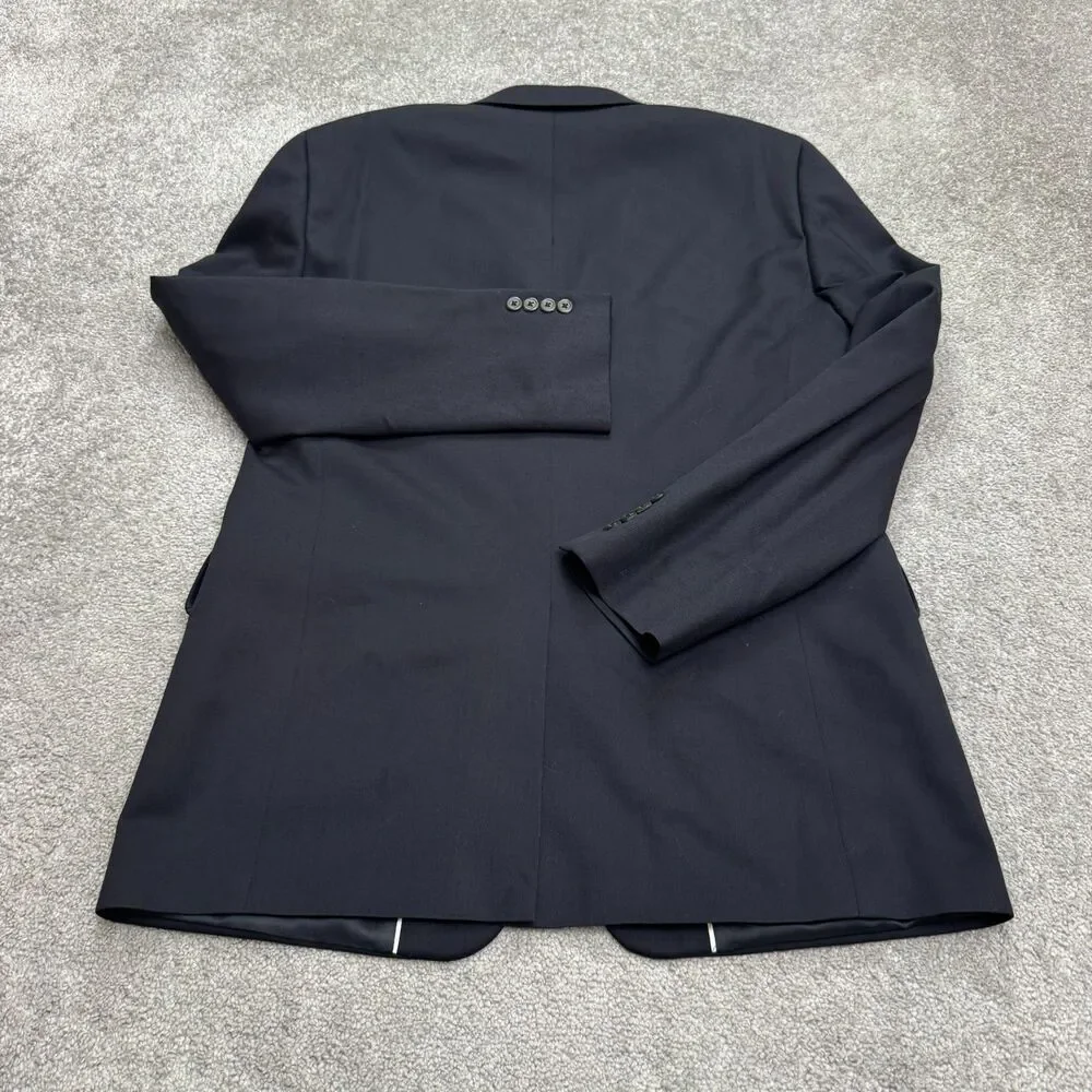 J.Crew Wool Suit Blazer Jacket Mens 42L Navy Blue Sport Coat Classic Workwear